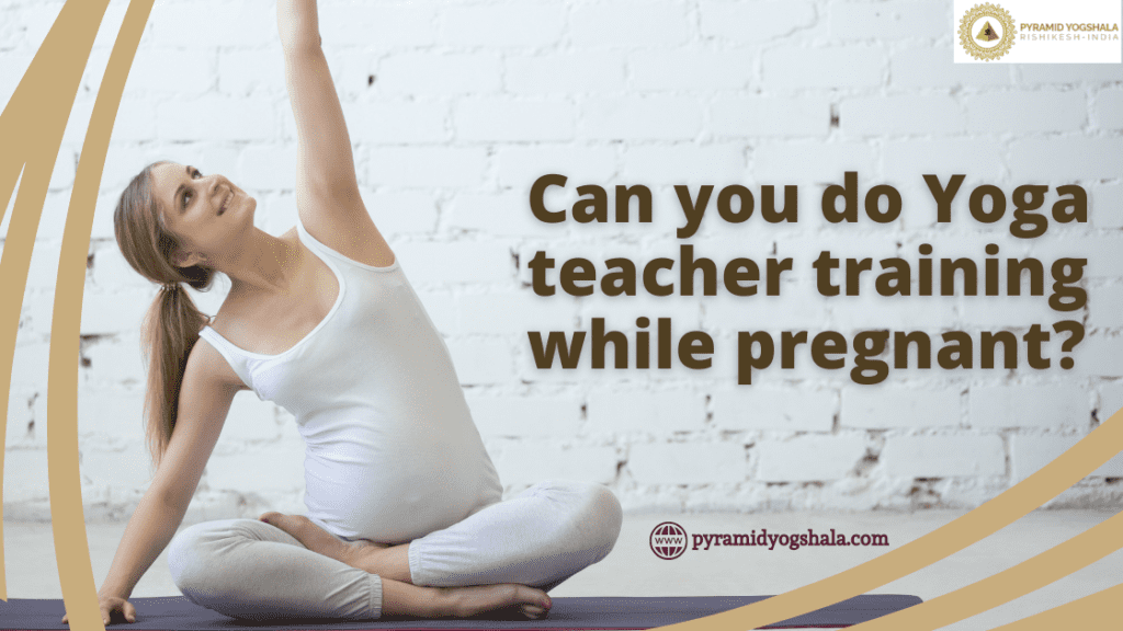 Pregnant woman practicing yoga